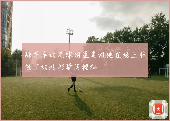踩单车的足球明星是谁他在场上和场下的精彩瞬间揭秘